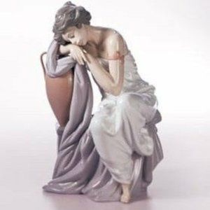 Lladro lady with jar